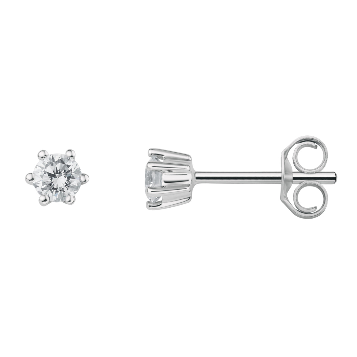 0.25 ct Diamant Brillant Ohrringe Ohrstecker aus 750er Weißgold von ONE ELEMENT – Bild 2