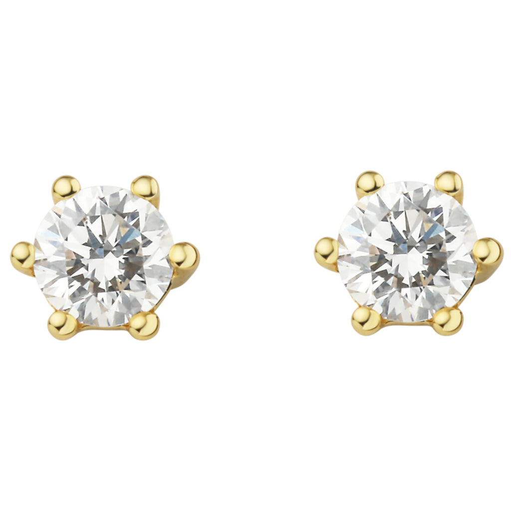 0.3 ct Diamant Brillant Ohrringe Ohrstecker aus 585er Gelbgold von ONE ELEMENT – Bild 1