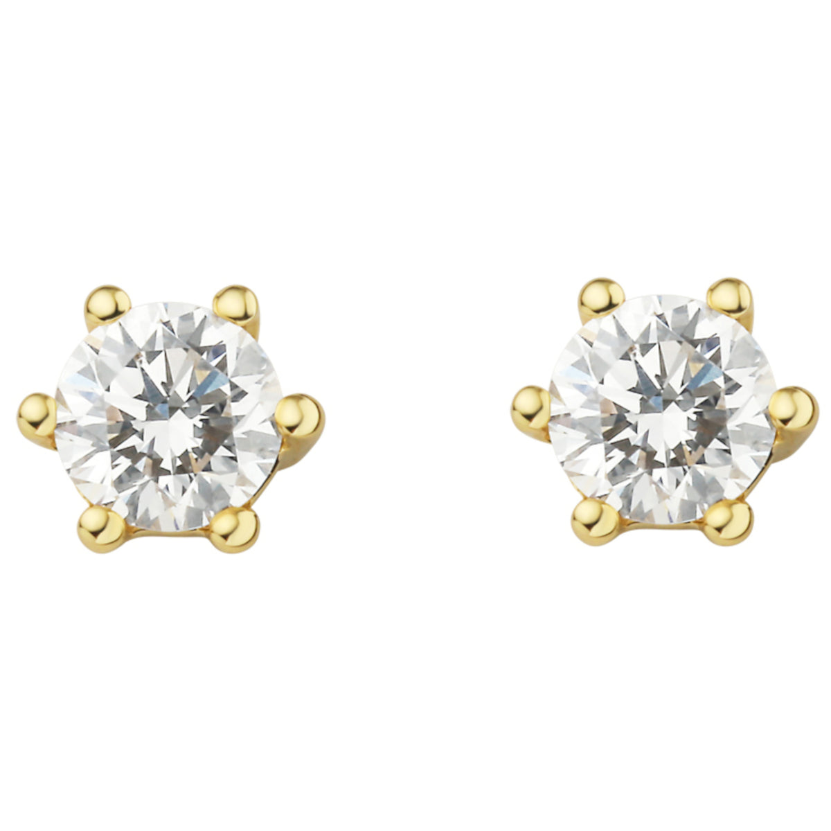 0.3 ct Diamant Brillant Ohrringe Ohrstecker aus 585er Gelbgold von ONE ELEMENT – Bild 1