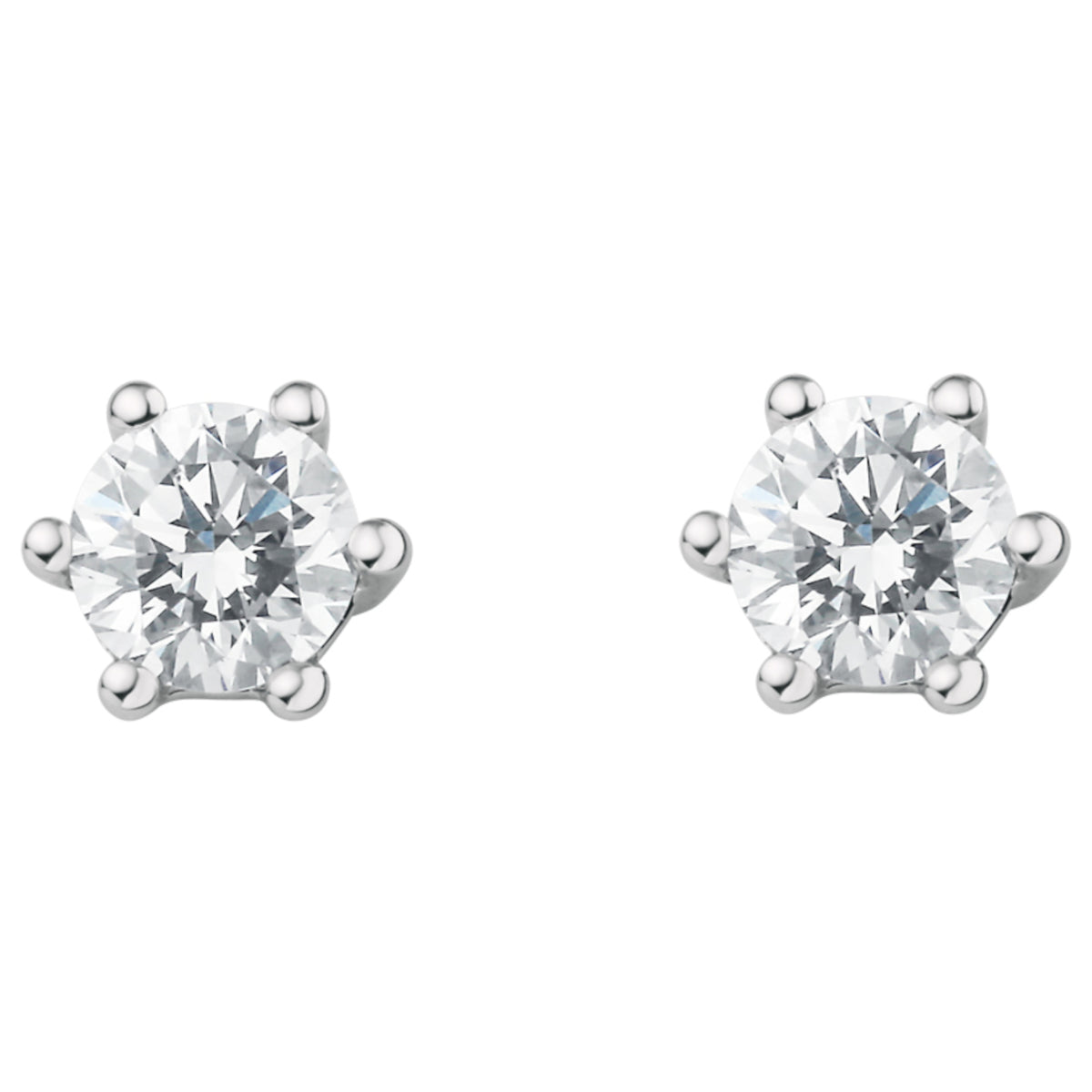 0.3 ct Diamant Brillant Ohrringe Ohrstecker aus 585er Weißgold von ONE ELEMENT – Bild 1