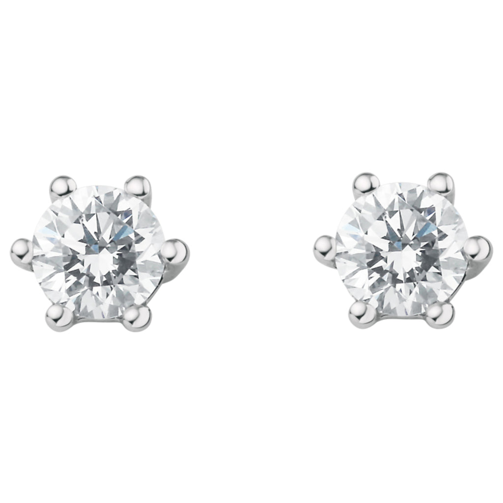 0.3 ct Diamant Brillant Ohrringe Ohrstecker aus 750er Weißgold von ONE ELEMENT – Bild 1