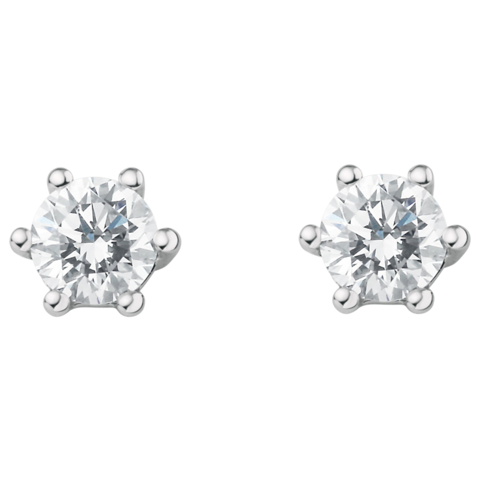 0.3 ct Diamant Brillant Ohrringe Ohrstecker aus 750er Weißgold von ONE ELEMENT – Bild 1