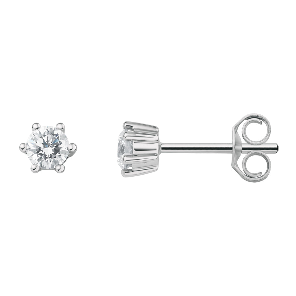 0.3 ct Diamant Brillant Ohrringe Ohrstecker aus 750er Weißgold von ONE ELEMENT – Bild 2