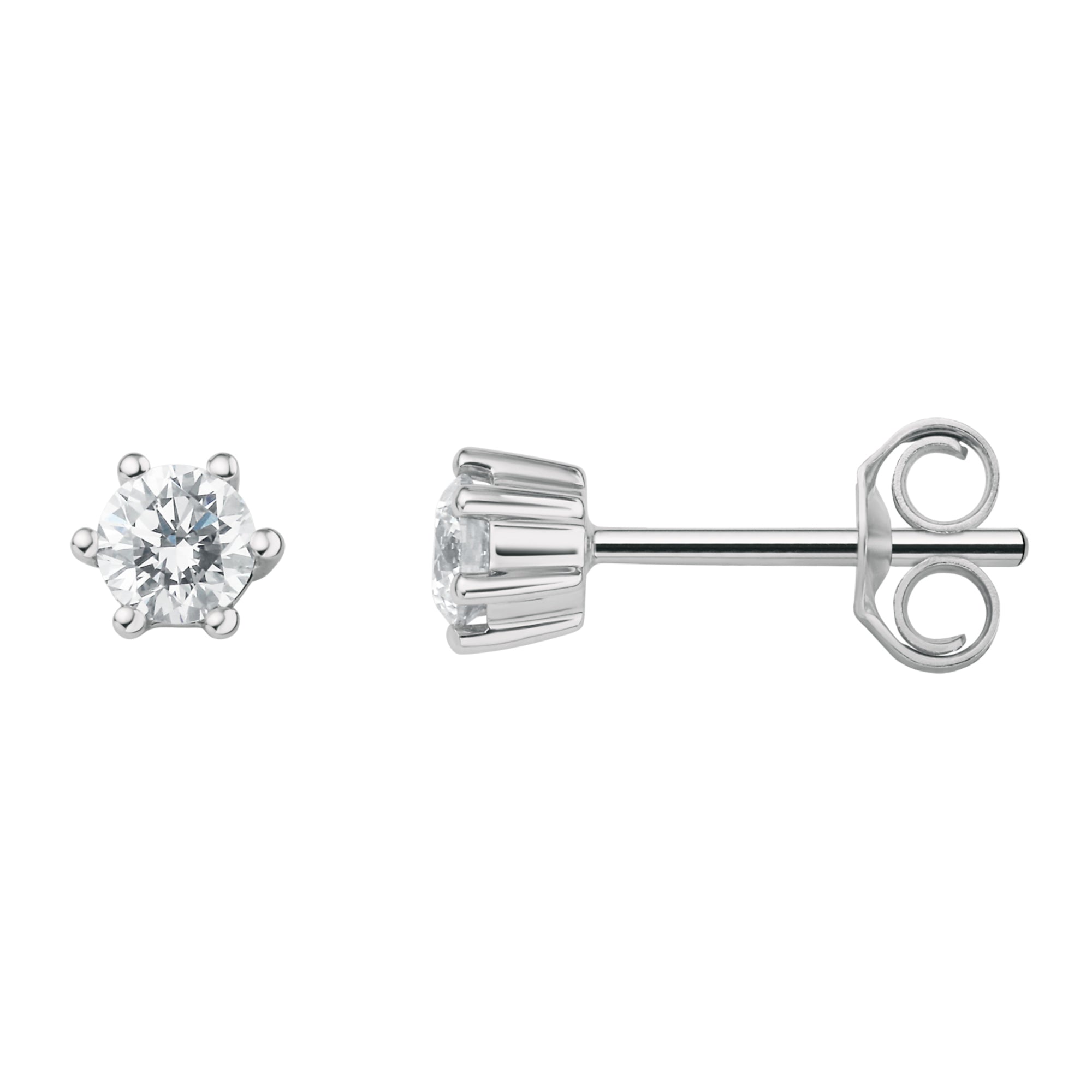 0.3 ct Diamant Brillant Ohrringe Ohrstecker aus 750er Weißgold von ONE ELEMENT – Bild 2