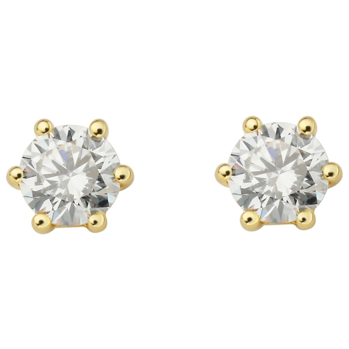 0.4 ct Diamant Brillant Ohrringe Ohrstecker aus 585er Gelbgold von ONE ELEMENT – Bild 1