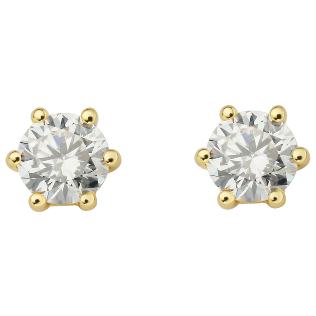 0.4 ct Diamant Brillant Ohrringe Ohrstecker aus 750er Gelbgold von ONE ELEMENT – Bild 1