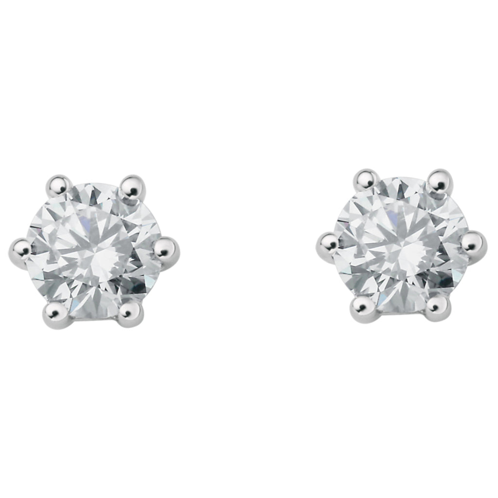 0.4 ct Diamant Brillant Ohrringe Ohrstecker aus 585er Weißgold von ONE ELEMENT – Bild 1