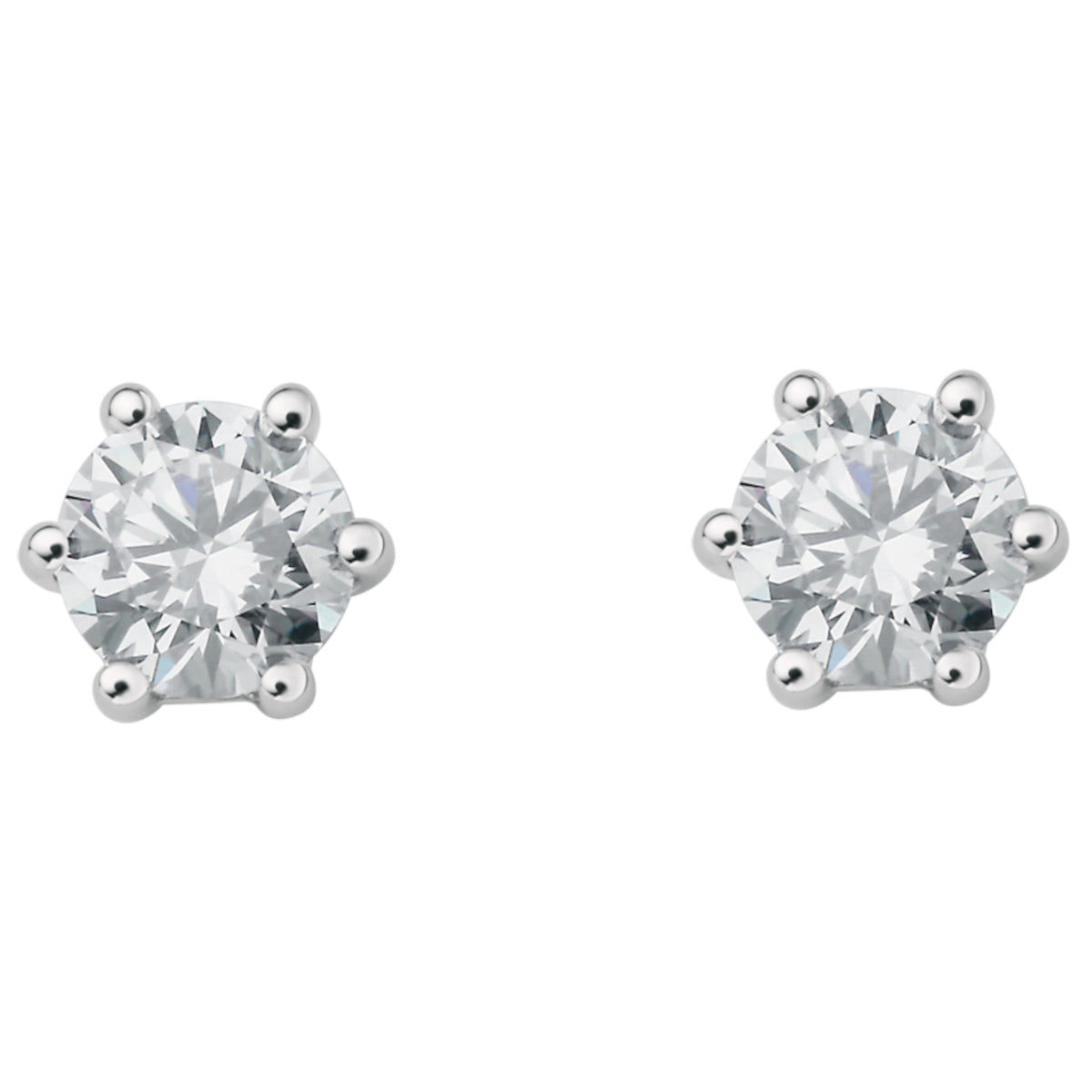 0.4 ct Diamant Brillant Ohrringe Ohrstecker aus 750er Weißgold von ONE ELEMENT – Bild 1