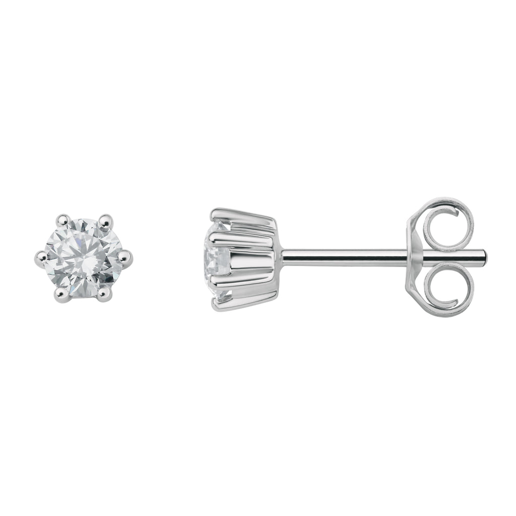 0.4 ct Diamant Brillant Ohrringe Ohrstecker aus 585er Weißgold von ONE ELEMENT – Bild 2