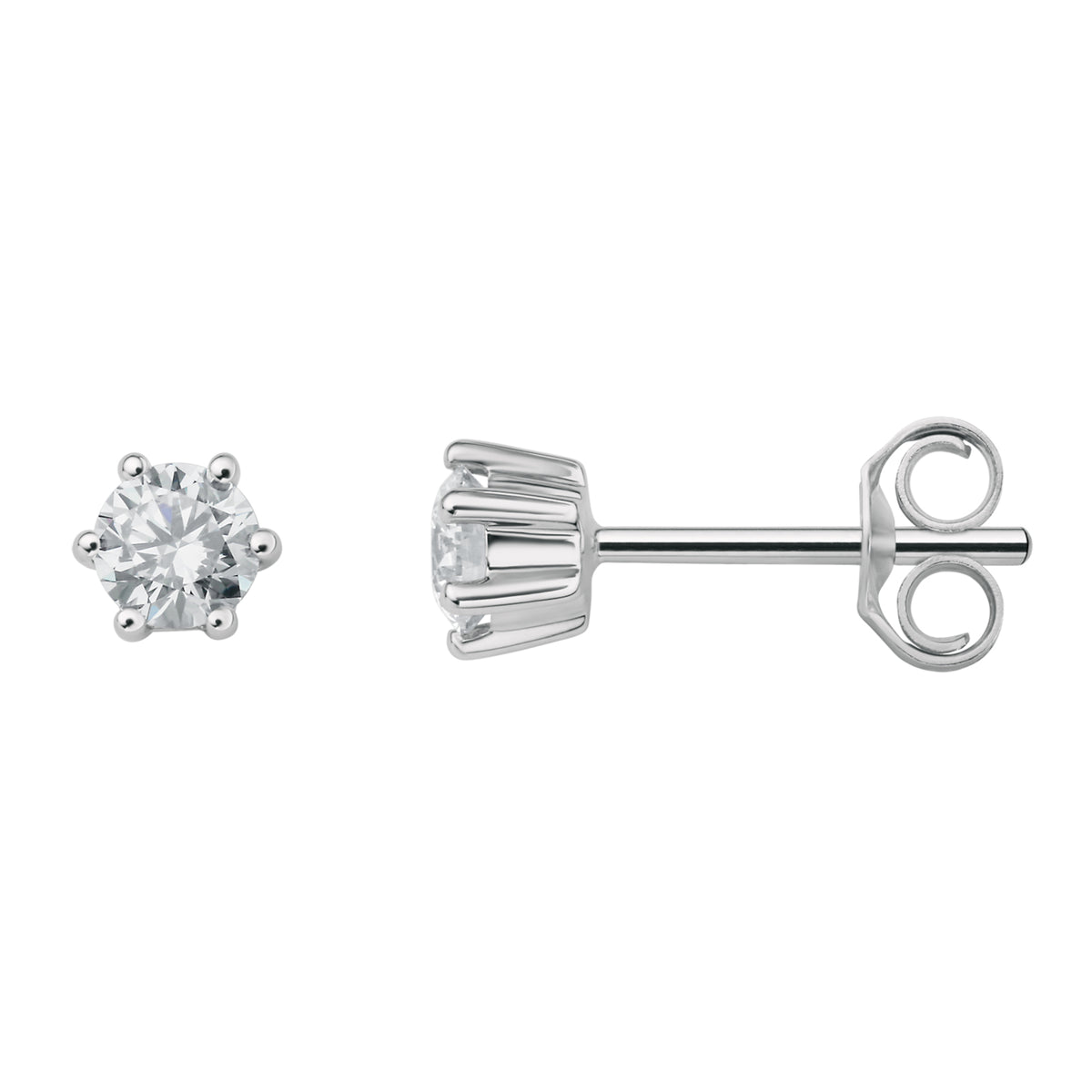 0.4 ct Diamant Brillant Ohrringe Ohrstecker aus 585er Weißgold von ONE ELEMENT – Bild 2