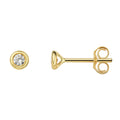 0.30 ct Diamant Brillant Zarge Ohrringe Ohrstecker aus 585er Gelbgold von ONE ELEMENT – Bild 1