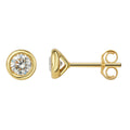 0.40 ct Diamant Brillant Zarge Ohrringe Ohrstecker aus 585er Gelbgold von ONE ELEMENT – Bild 1