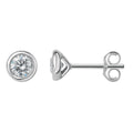 0.42 ct Diamant Brillant Zarge Ohrringe Ohrstecker aus 585er Weißgold von ONE ELEMENT – Bild 1