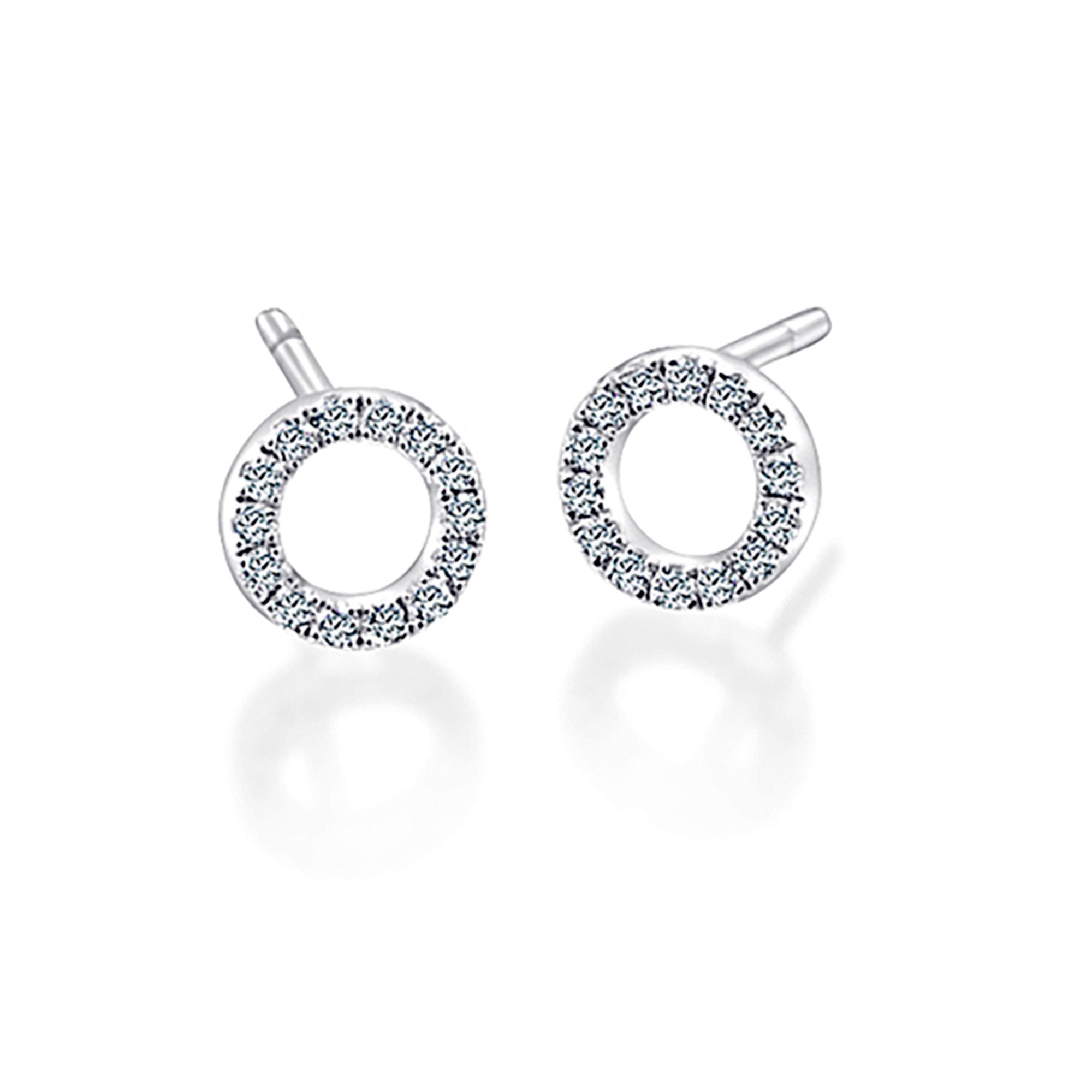 0,13 ct Diamant Brillant Ohrringe Ohrstecker aus 585er Weißgold von ONE ELEMENT – Bild 1
