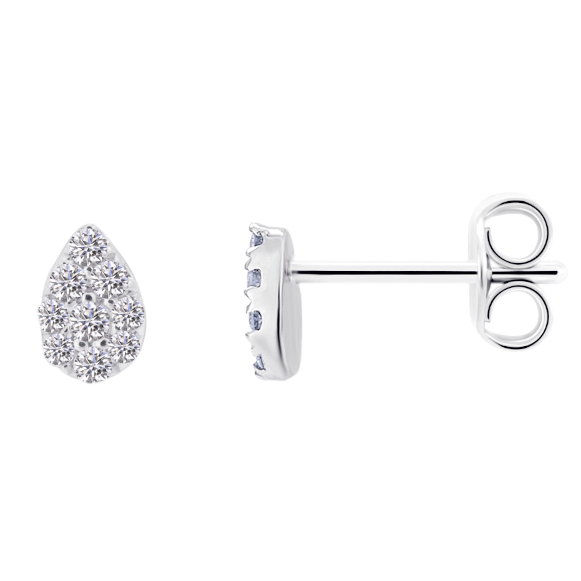0,08 ct Diamant Brillant Ohrringe Ohrstecker aus 585er Weißgold von ONE ELEMENT – Bild 1