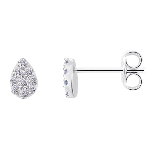 0,08 ct Diamant Brillant Ohrringe Ohrstecker aus 585er Weißgold von ONE ELEMENT – Bild 1