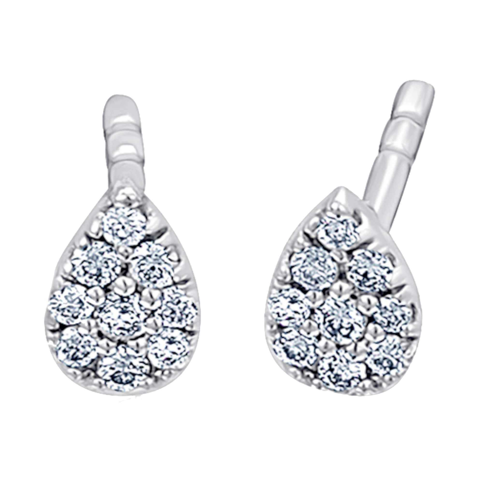 0,08 ct Diamant Brillant Ohrringe Ohrstecker aus 585er Weißgold von ONE ELEMENT – Bild 2