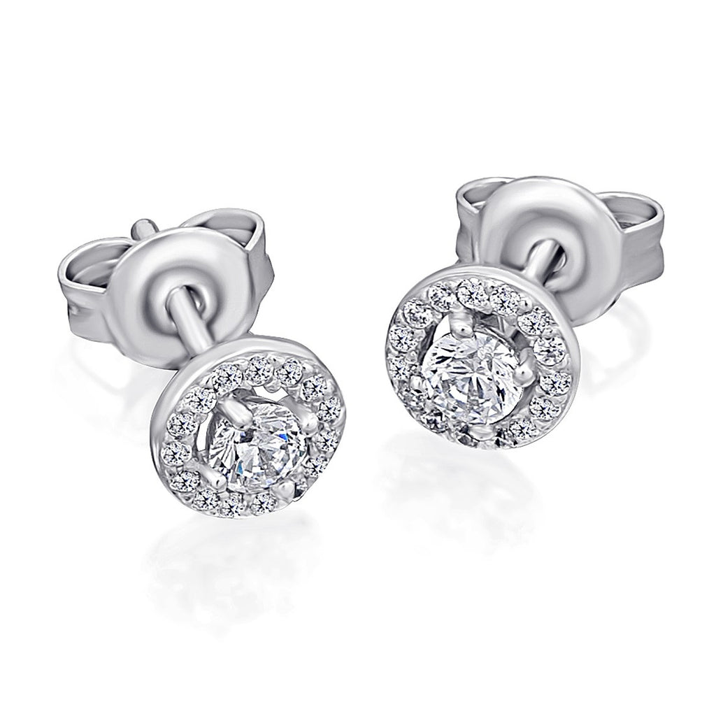 0,30 ct Diamant Brillant Invisible Ohrringe Ohrstecker aus 585er Weißgold von ONE ELEMENT – Bild 1
