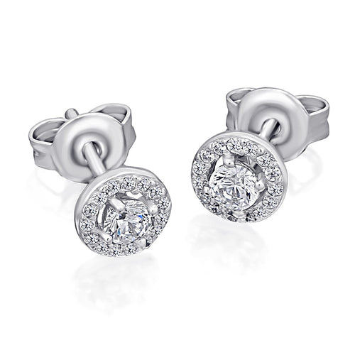 0,30 ct Diamant Brillant Invisible Ohrringe Ohrstecker aus 585er Weißgold von ONE ELEMENT – Bild 1