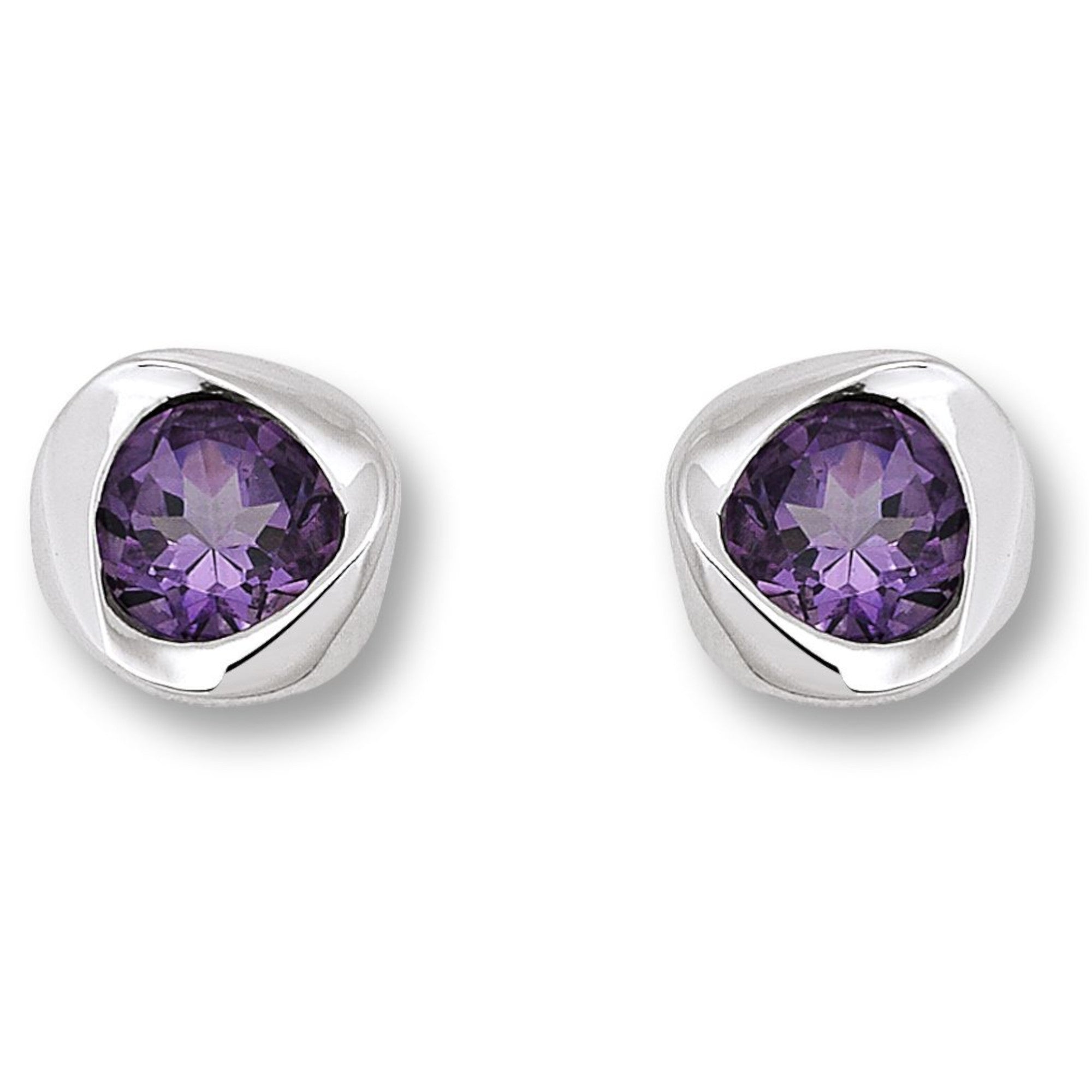 Amethyst Ohrringe Ohrstecker aus 925er Silber von ONE ELEMENT – Bild 1