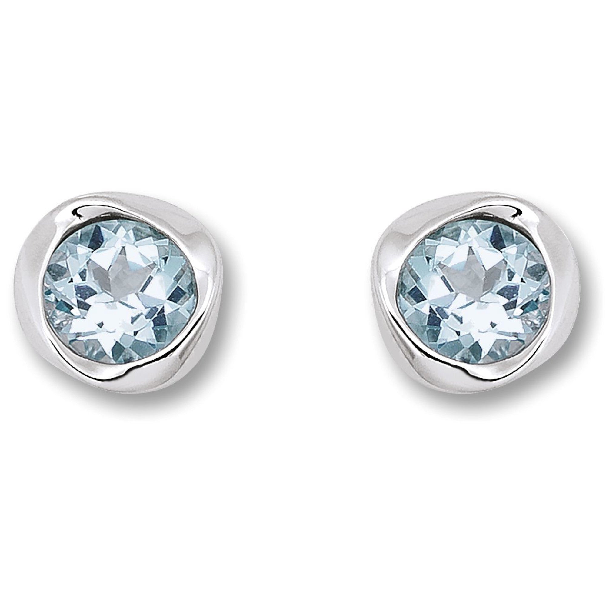 Ohrstecker aus 925er Silber mit Blautopas von ONE ELEMENT