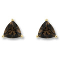 Rauchquarz Ohrringe Ohrstecker aus 333er Gelbgold von ONE ELEMENT – Bild 1