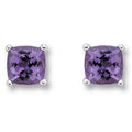 Amethyst Ohrringe Ohrstecker aus 333er Weißgold von ONE ELEMENT – Bild 1