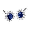 0,16 ct Diamant Brillant Safir Ohrringe Ohrstecker aus 585er Weißgold von ONE ELEMENT – Bild 1