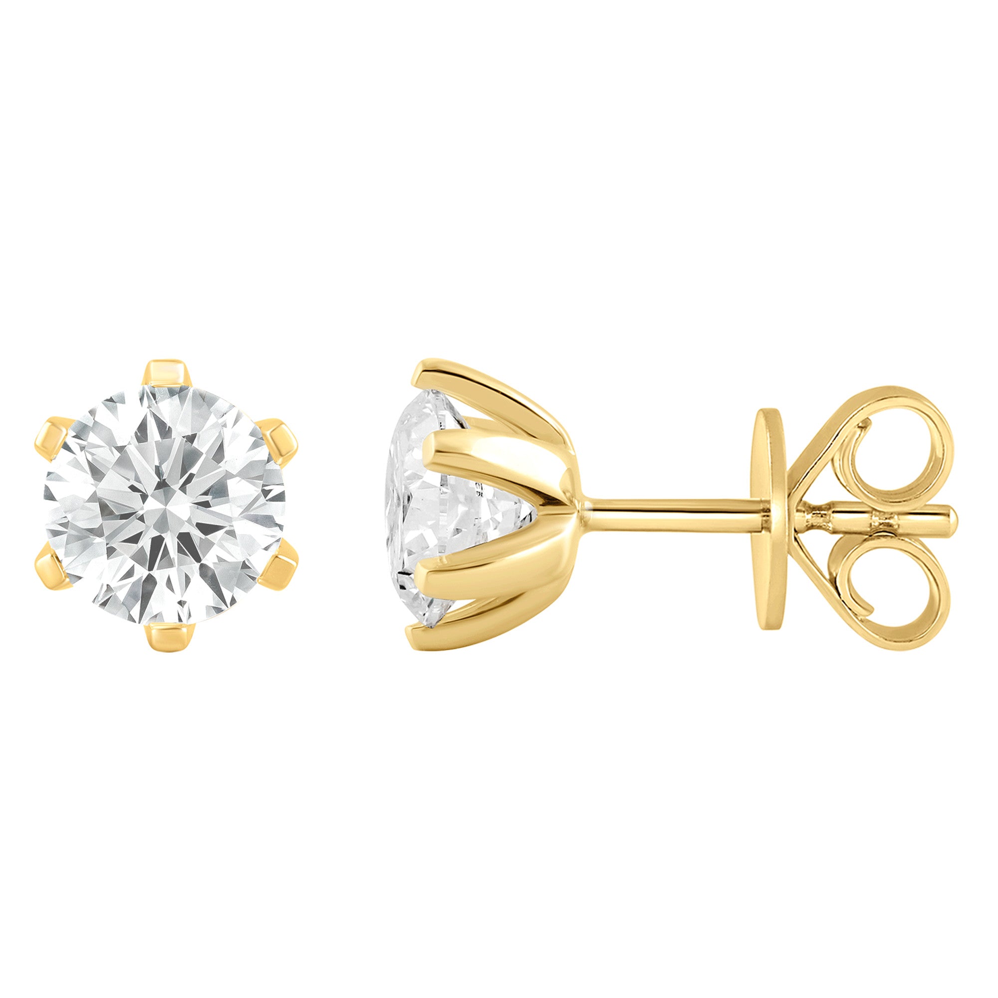 Ohrstecker aus 585er Gelbgold mit 2 Lab-Grown-Diamanten, 2 ct von ONE ELEMENT