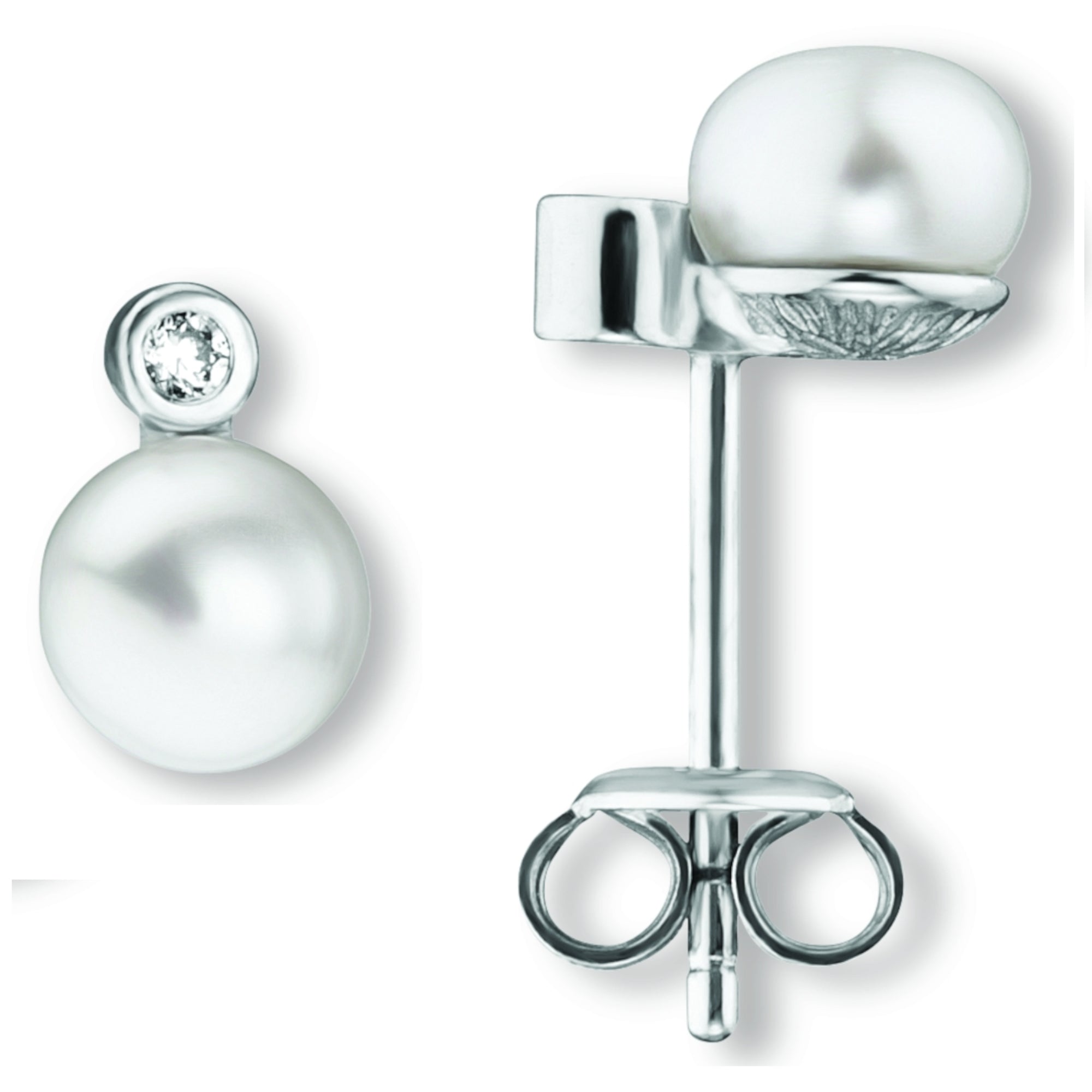 Zirkonia Ohrringe Ohrstecker aus 925er Silber von ONE ELEMENT – Bild 1