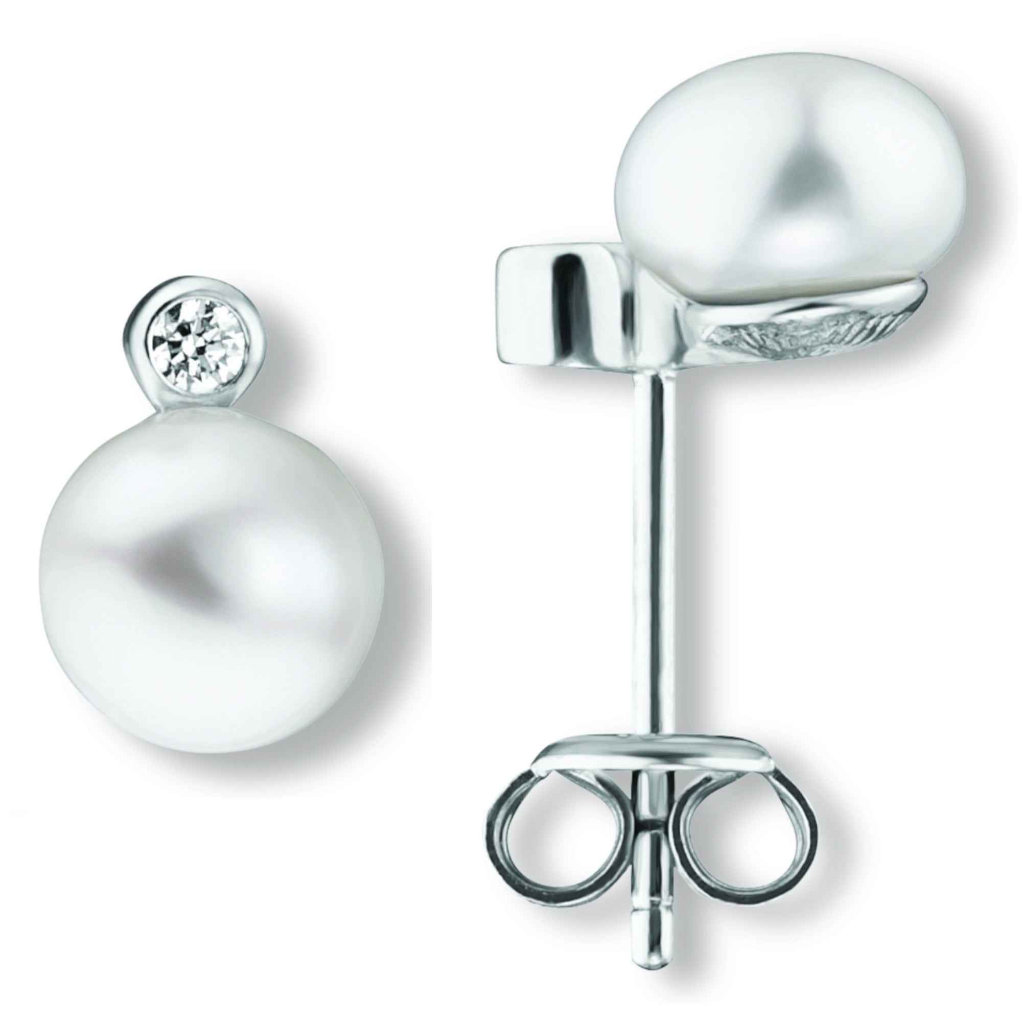 Zirkonia Ohrringe Ohrstecker aus 925er Silber von ONE ELEMENT – Bild 1