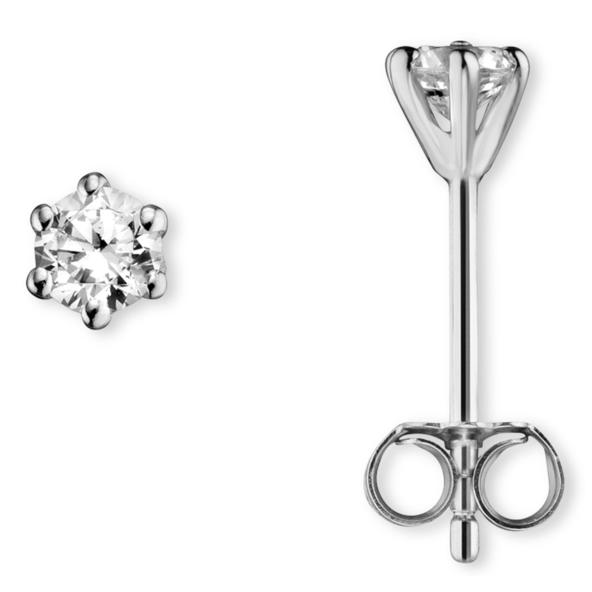 Zirkonia Ohrringe Ohrstecker aus 925er Silber von ONE ELEMENT – Bild 1