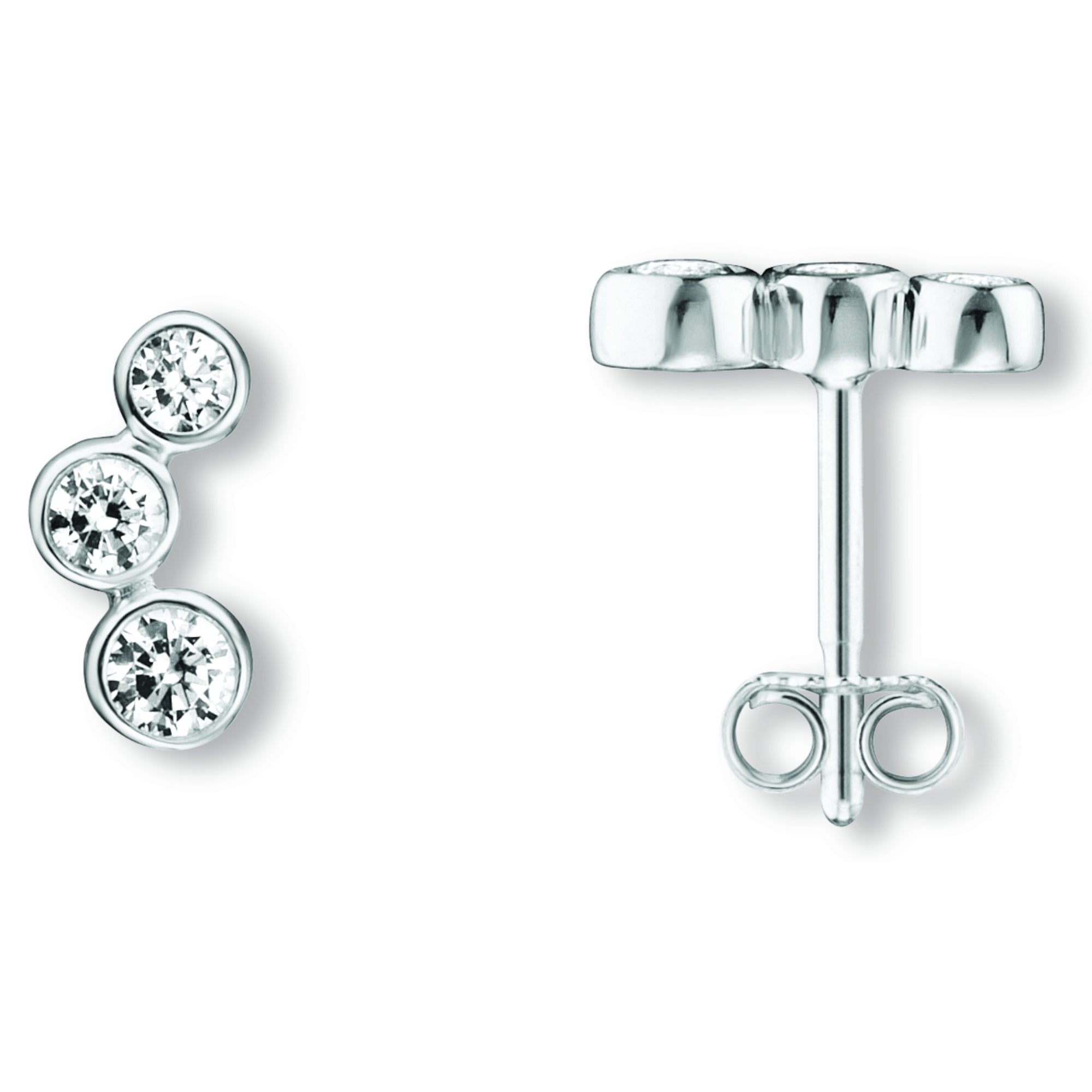 Zirkonia Ohrringe Ohrstecker aus 925er Silber von ONE ELEMENT – Bild 1
