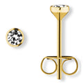 Zirkonia Zarge Ohrringe Ohrstecker aus 333er Gelbgold von ONE ELEMENT – Bild 1
