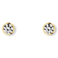 Zirkonia Zarge Ohrringe Ohrstecker aus 333er Gelbgold von ONE ELEMENT – Bild 1