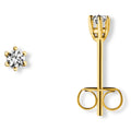 Zirkonia Ohrringe Ohrstecker aus 333er Gelbgold von ONE ELEMENT – Bild 1
