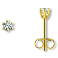 Zirkonia Ohrringe Ohrstecker aus 333er Gelbgold von ONE ELEMENT – Bild 1