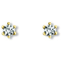 Zirkonia Ohrringe Ohrstecker aus 333er Gelbgold von ONE ELEMENT – Bild 1