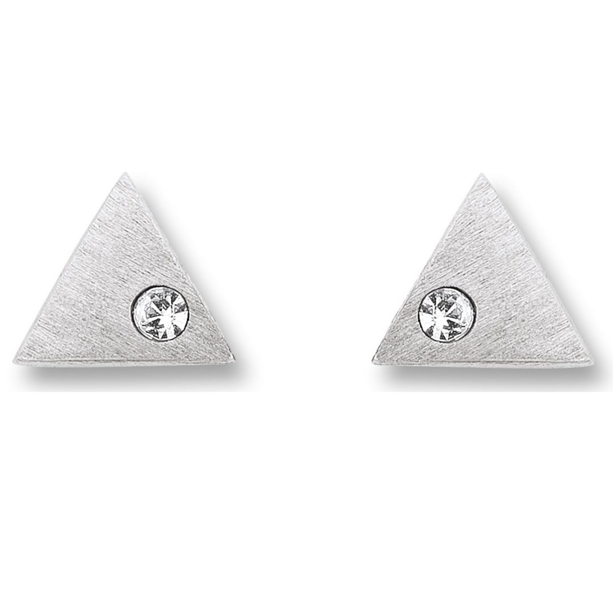 Zirkonia Dreieck Ohrringe Ohrstecker aus 925er Silber von ONE ELEMENT – Bild 1