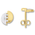 Zirkonia Ohrringe Ohrstecker aus 333er Gelbgold von ONE ELEMENT – Bild 1