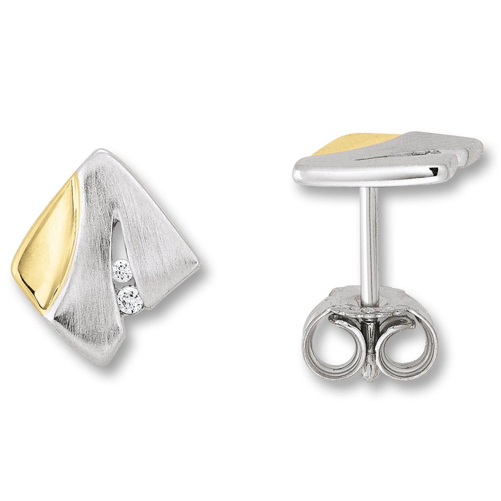 Zirkonia Ohrringe Ohrstecker aus 925er Silber von ONE ELEMENT – Bild 1