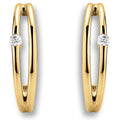Zirkonia Ohrringe Ohrstecker aus 333er Gelbgold von ONE ELEMENT – Bild 1