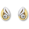 Zirkonia Ohrringe Ohrstecker aus 333er Gelbgold von ONE ELEMENT – Bild 1