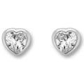 Zirkonia Herz Ohrringe Ohrstecker aus 925er Silber von ONE ELEMENT – Bild 1