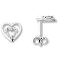 Zirkonia Herz Ohrringe Ohrstecker aus 925er Silber von ONE ELEMENT – Bild 1