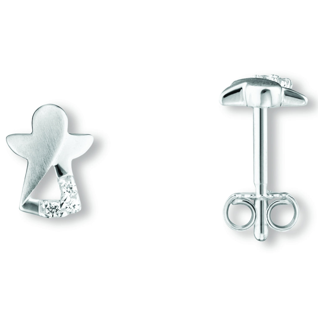 Zirkonia Engel Ohrringe Ohrstecker aus 925er Silber von ONE ELEMENT – Bild 1