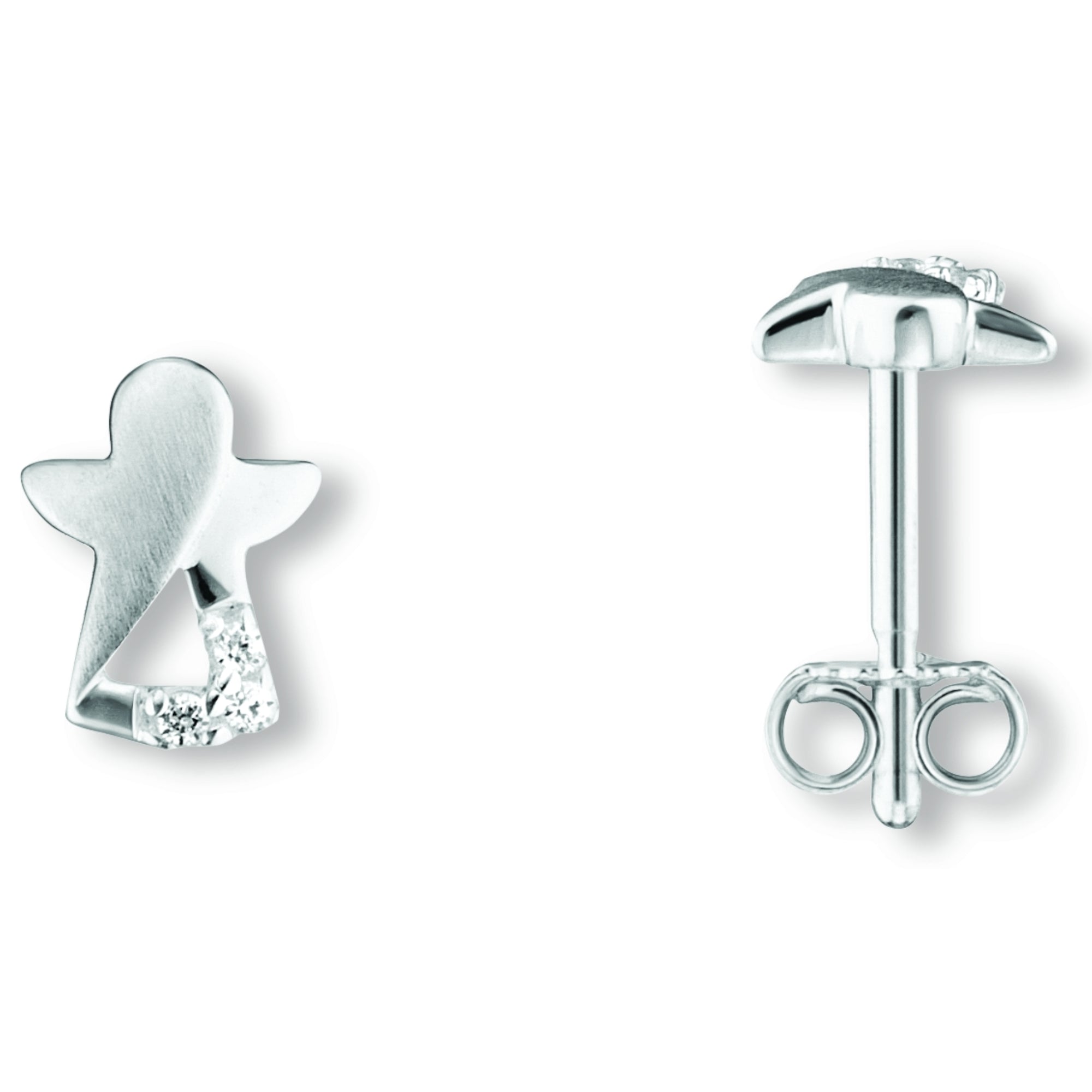 Zirkonia Engel Ohrringe Ohrstecker aus 925er Silber von ONE ELEMENT – Bild 1
