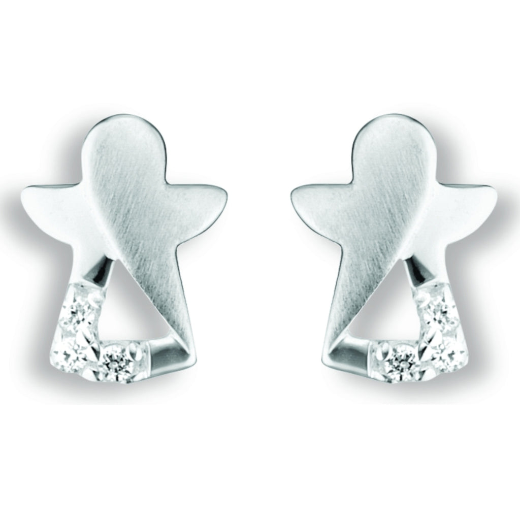 Zirkonia Engel Ohrringe Ohrstecker aus 925er Silber von ONE ELEMENT – Bild 2
