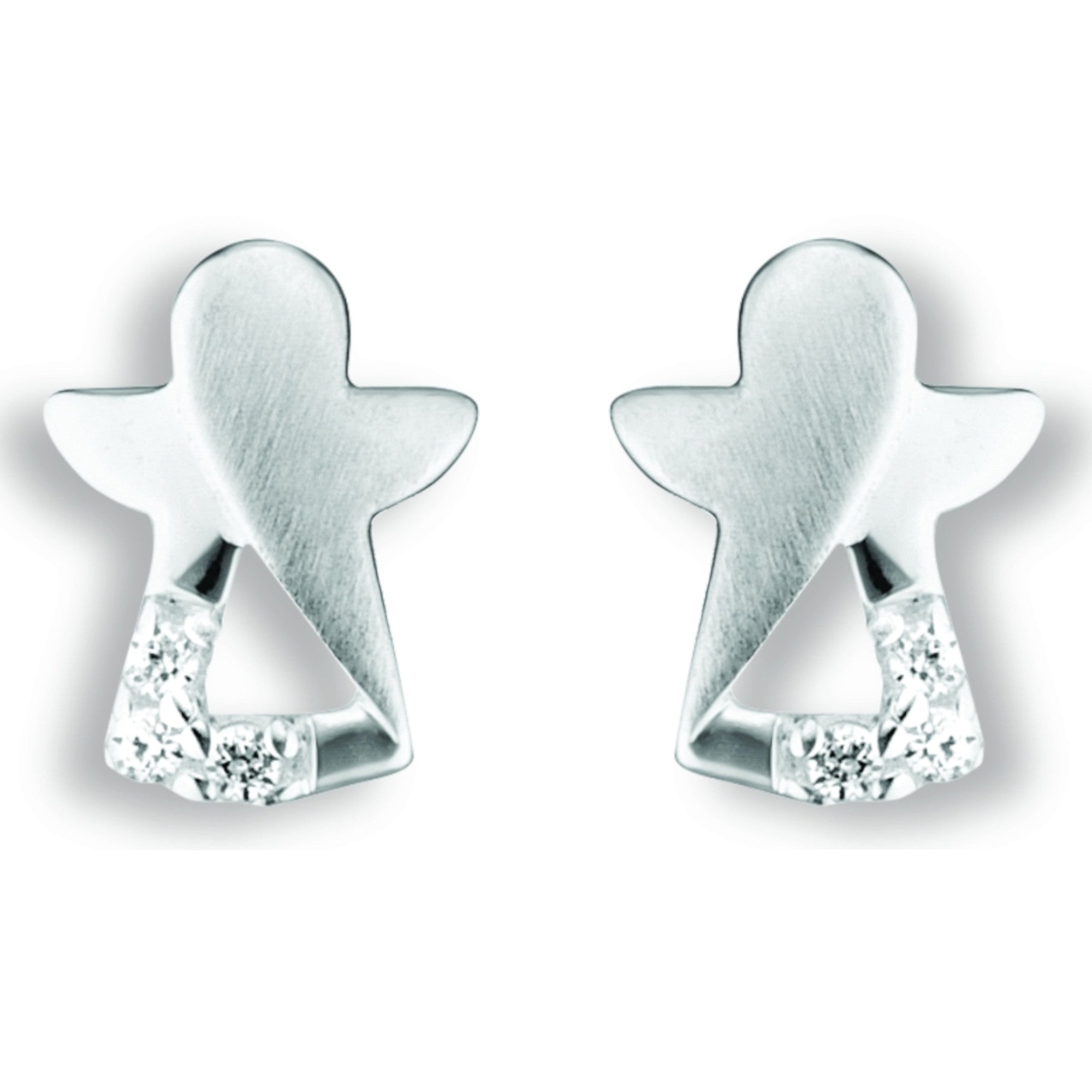 Zirkonia Engel Ohrringe Ohrstecker aus 925er Silber von ONE ELEMENT – Bild 2