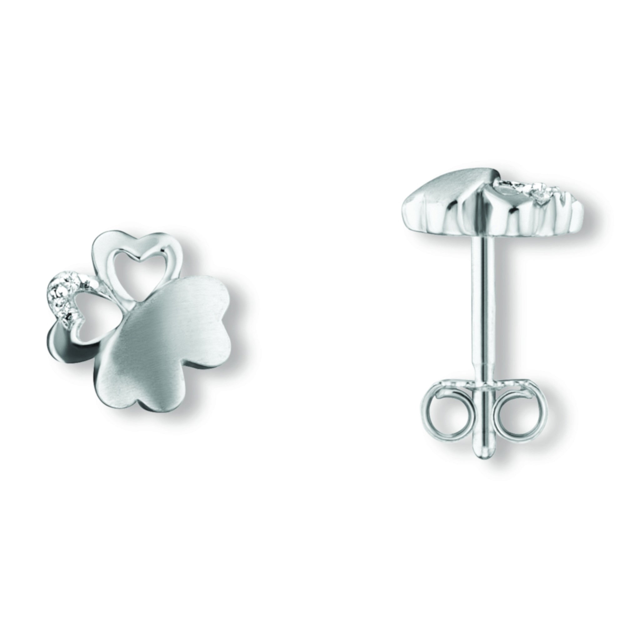 Zirkonia Blume Ohrringe Ohrstecker aus 925er Silber von ONE ELEMENT – Bild 1